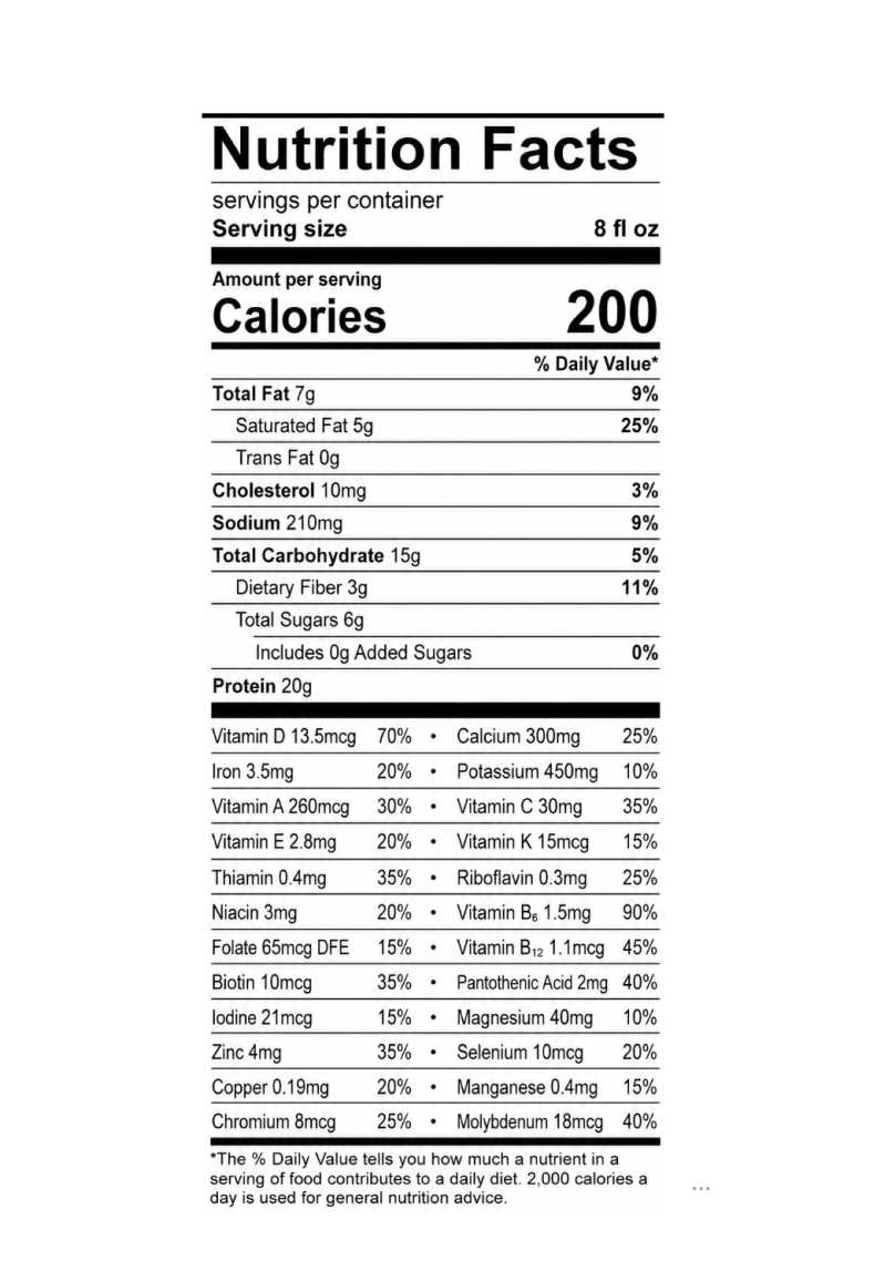 Nutrition Label